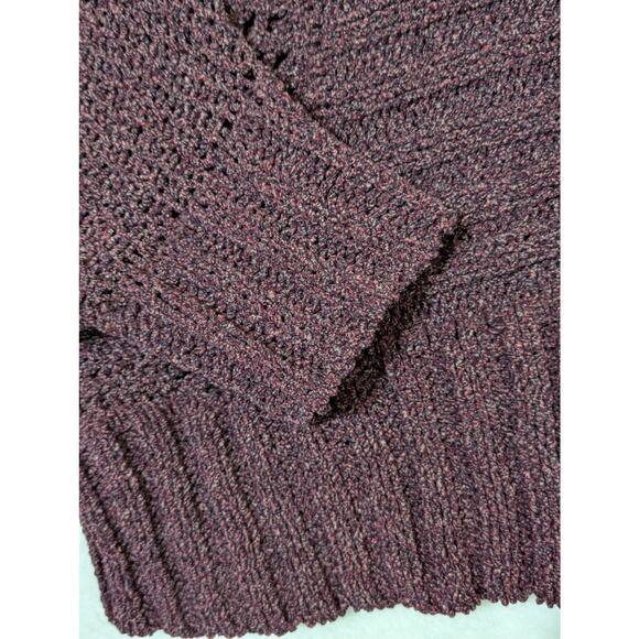 Simply Noelle Chenille shrug Sz L Knitted + crochet Bust to 50"CB 26"Gently used - Picture 4 of 9